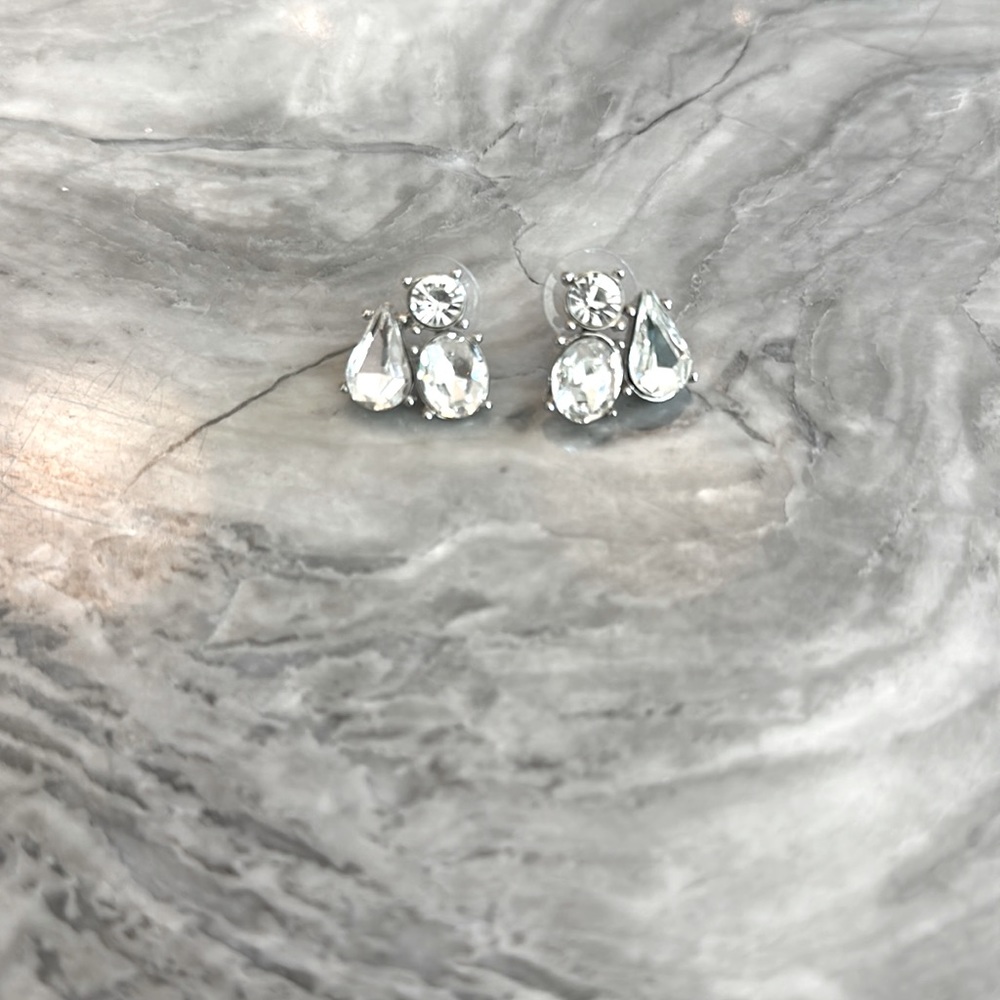 Statement faux diamond earrings
